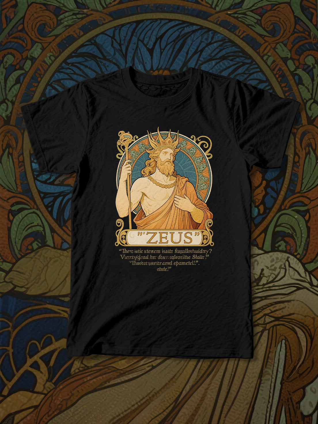 Zeus Greek Mythology Print T-Shirt