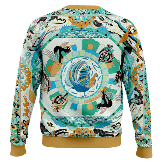 Vintage Dunhuang Art Print Crewneck Sweater