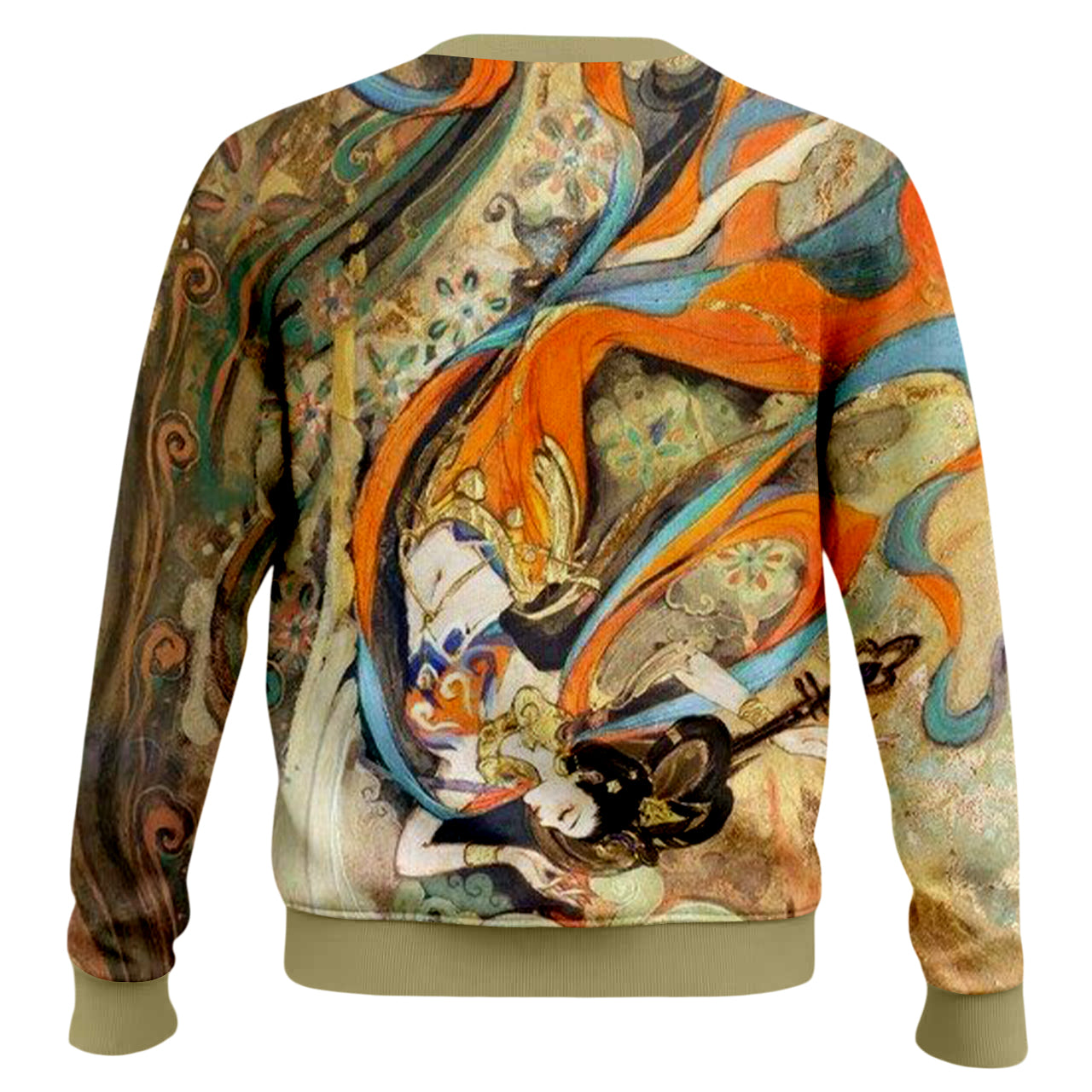 Dunhuang Art Print Crewneck Sweatshir