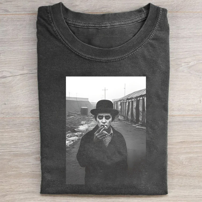 Vintage Graphic T-Shirt with Classic Gentleman Design