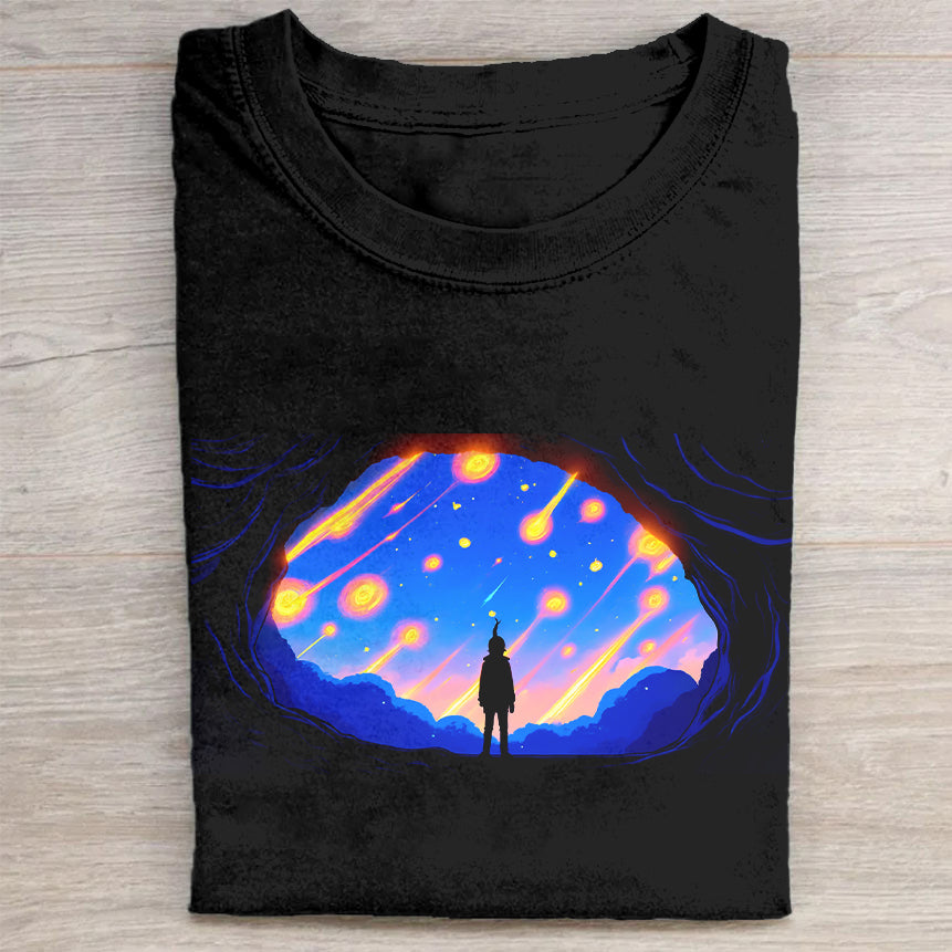 Starry Night Sky Graphic T-Shirt