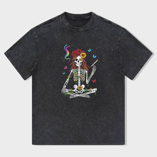 Colorful Skeleton Graphic T-Shirt