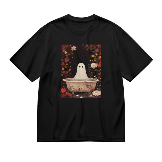 Cute Ghost in Bowl Halloween Graphic T-Shirt