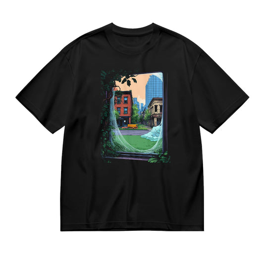 Urban Window View Graphic T-Shirt