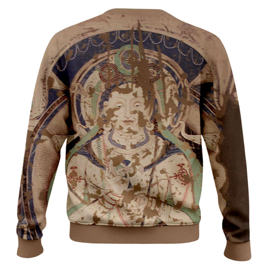 Vintage Dunhuang Art Print Crewneck Sweater