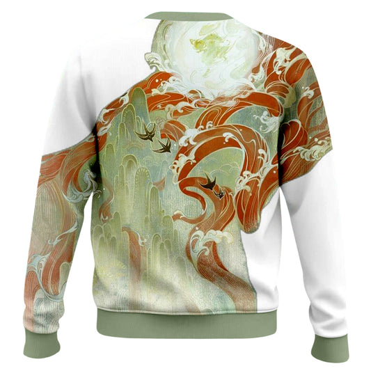 Dunhuang Art Print Crewneck Sweater