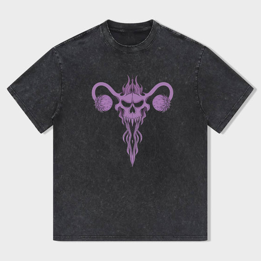 Skull Design Graphic Tee for Men Women Unisex Casual Short Sleeve T-Shirt