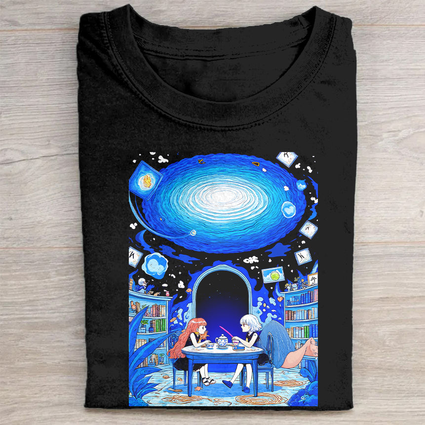 Galaxy Print Black T-Shirt