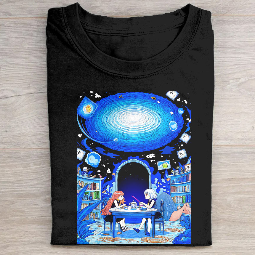Galaxy Print Black T-Shirt