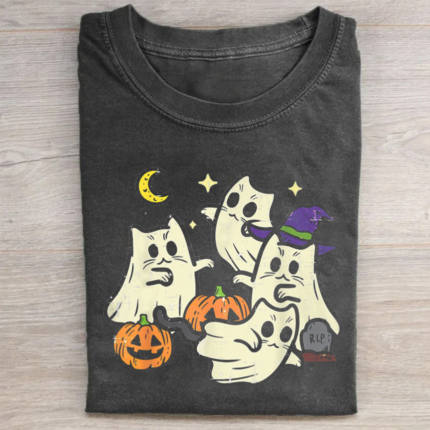 Halloween Black Cats Ghosts TShirt