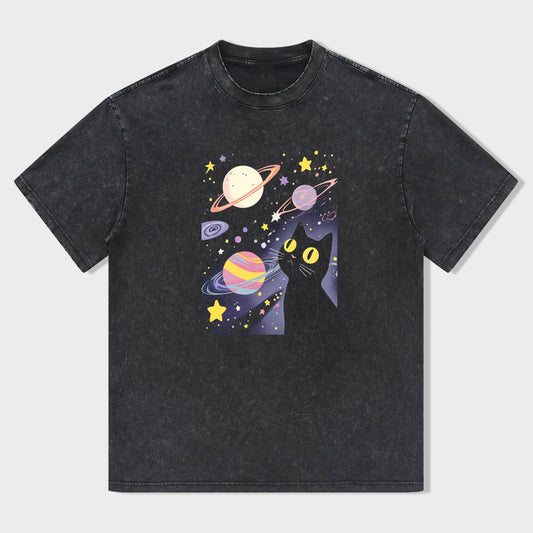 Space Cat Graphic T-Shirt