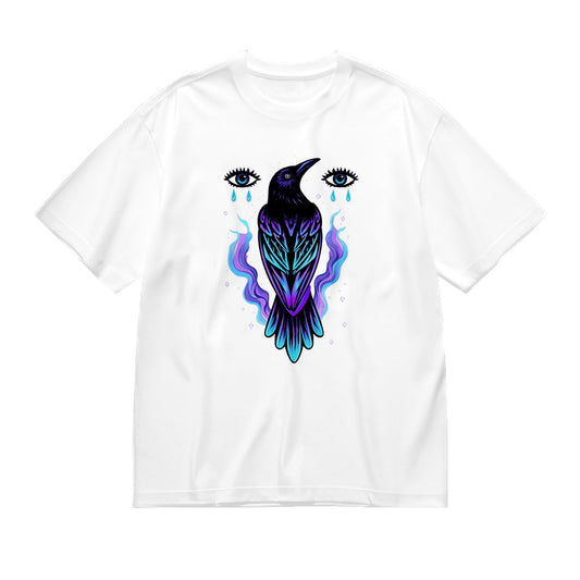 Crow with Tears Artistic Design Men's Graphic T-Shirt