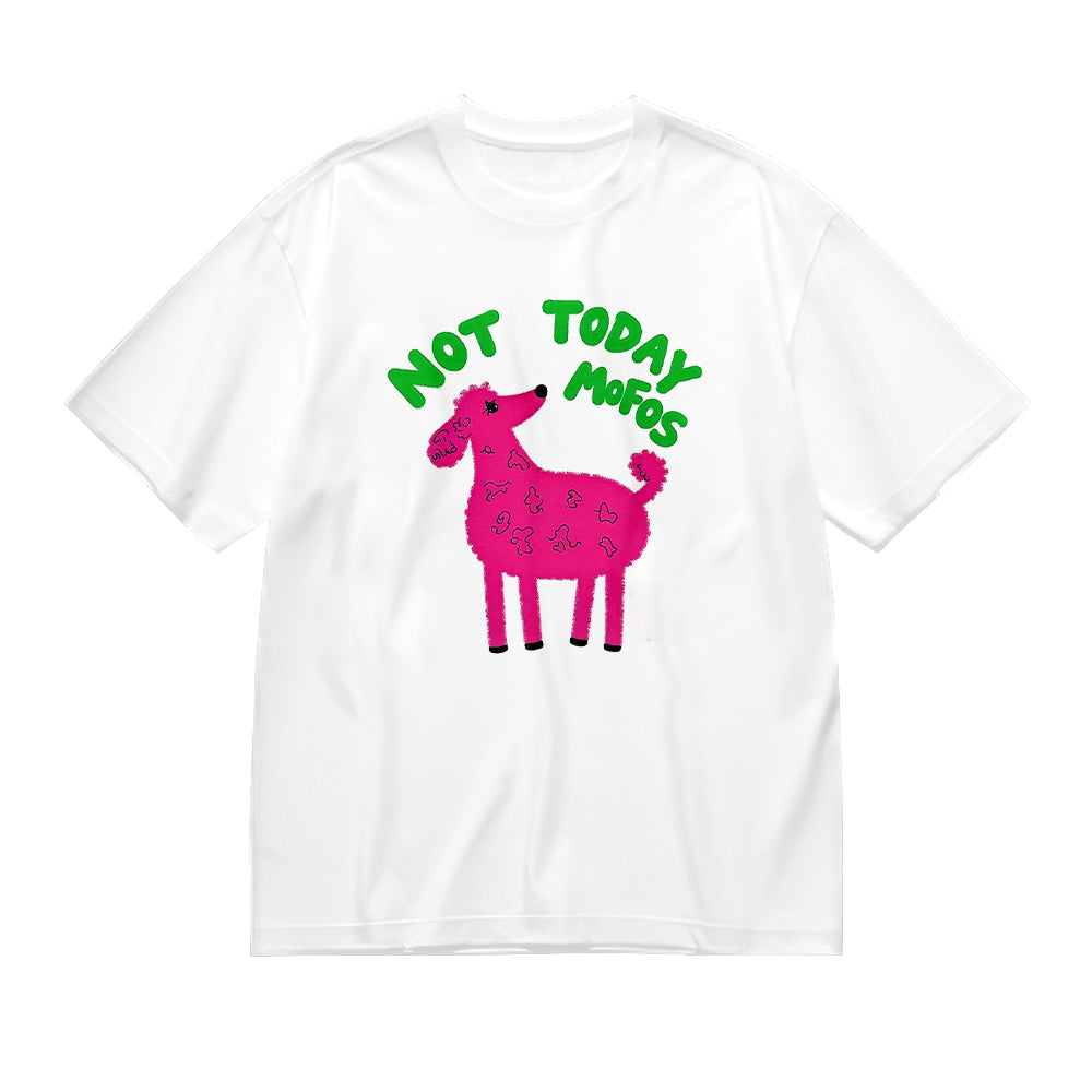 Not Today Mars Funny Pink Goat Graphic T-Shirt
