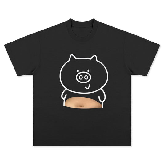 Funny Pig Graphic Cotton Tee
