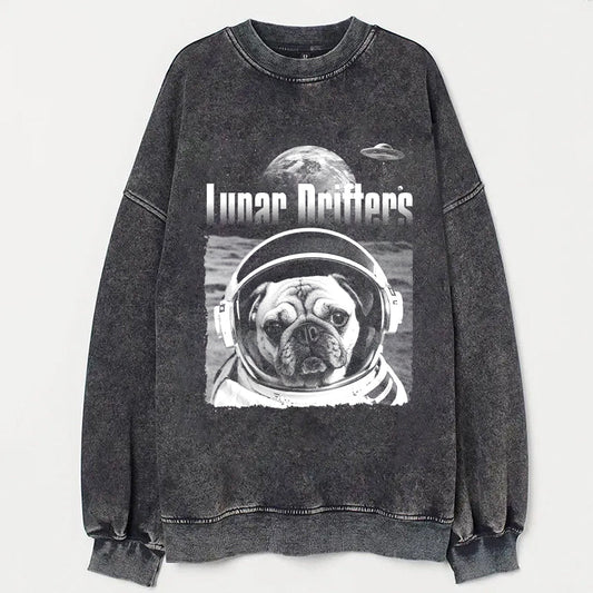 Pug Moon Adventure Funny T-Shirt