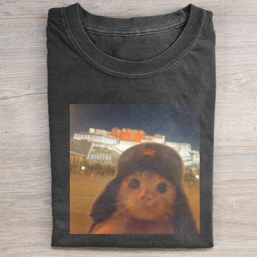 Cat Taking Selfie Funny T-Shirt