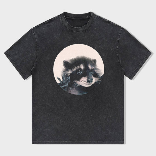 Funny Raccoon Vintage Washed T-shirt