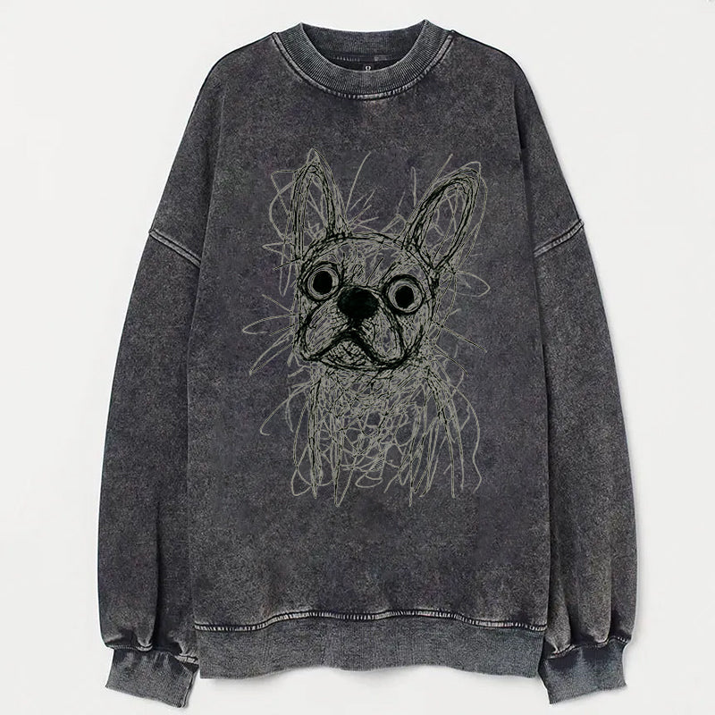 Cute Dog Art Print Casaul Sweatshirt