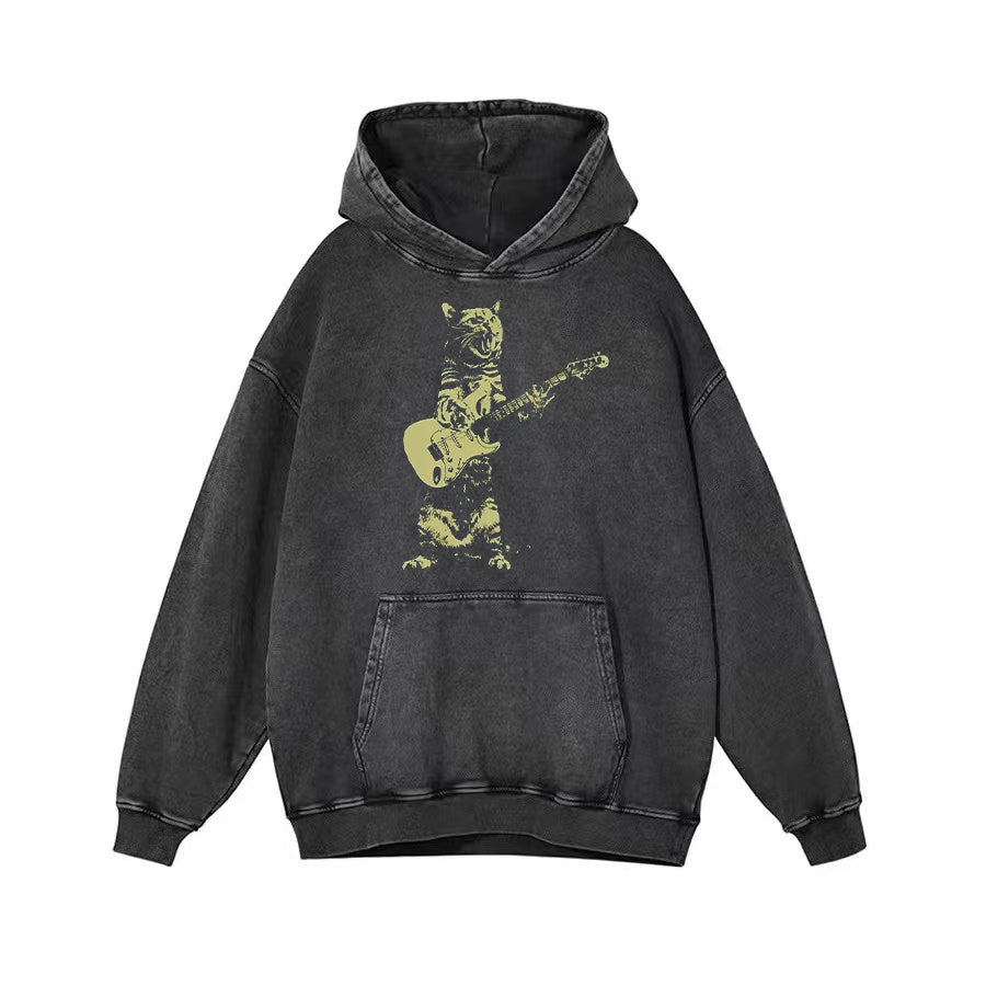 Cat Playing Guitar Unisex Hoodie - heygraff