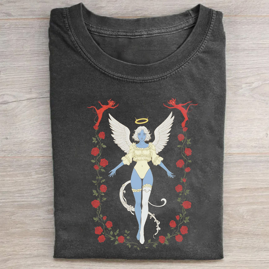 Angel Wings Graphic Print Men's T-Shirt