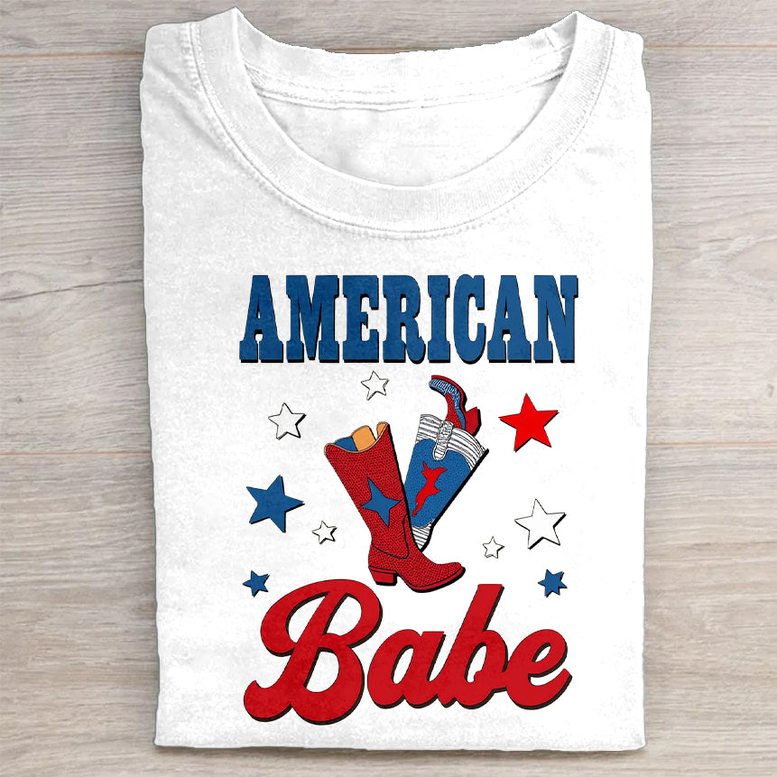 American Babe Patriotic Graphic T-Shirt
