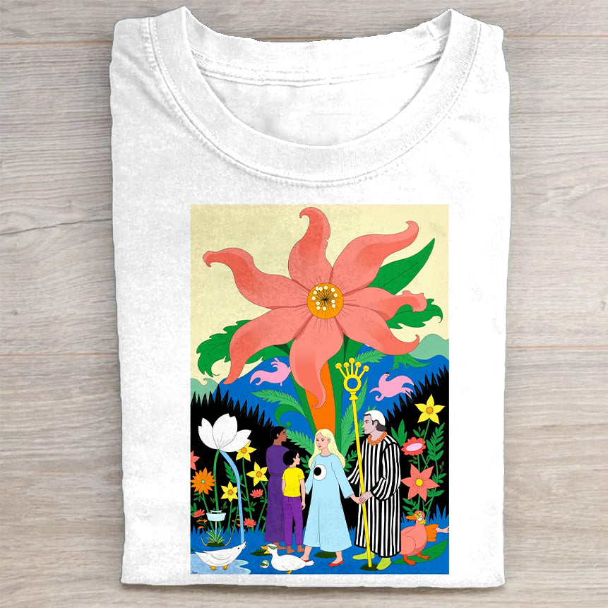 Colorful Fantasy Garden Graphic T-Shirt