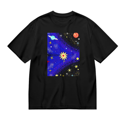 Space Galaxy Print Short Sleeve T-Shirt