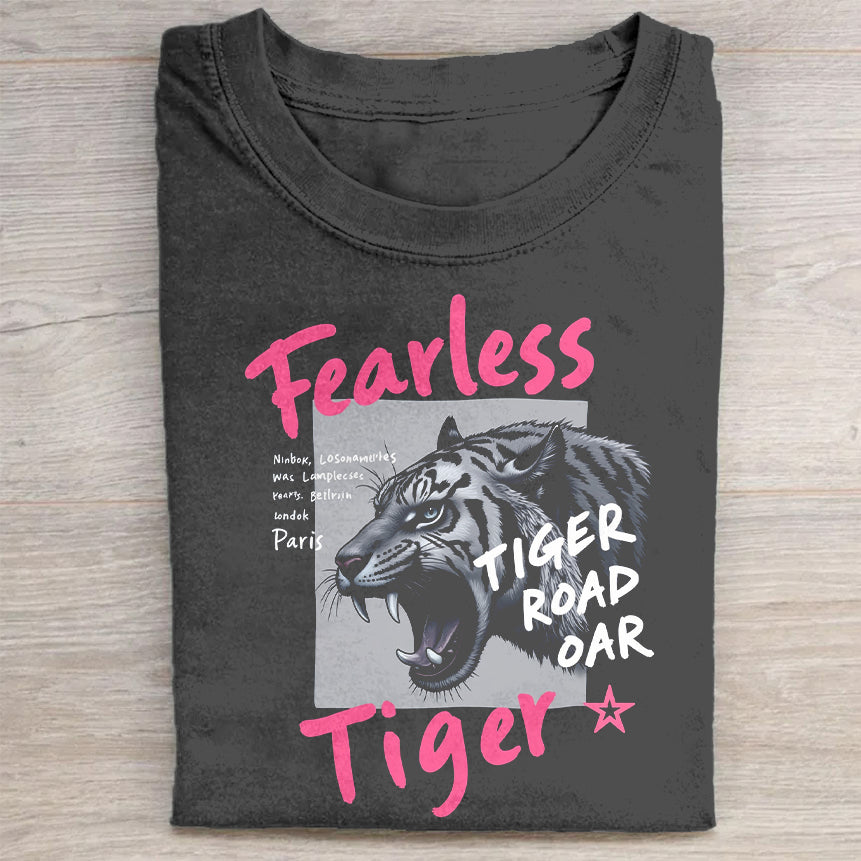 Unisex Fearless Tiger Graphic T-Shirt