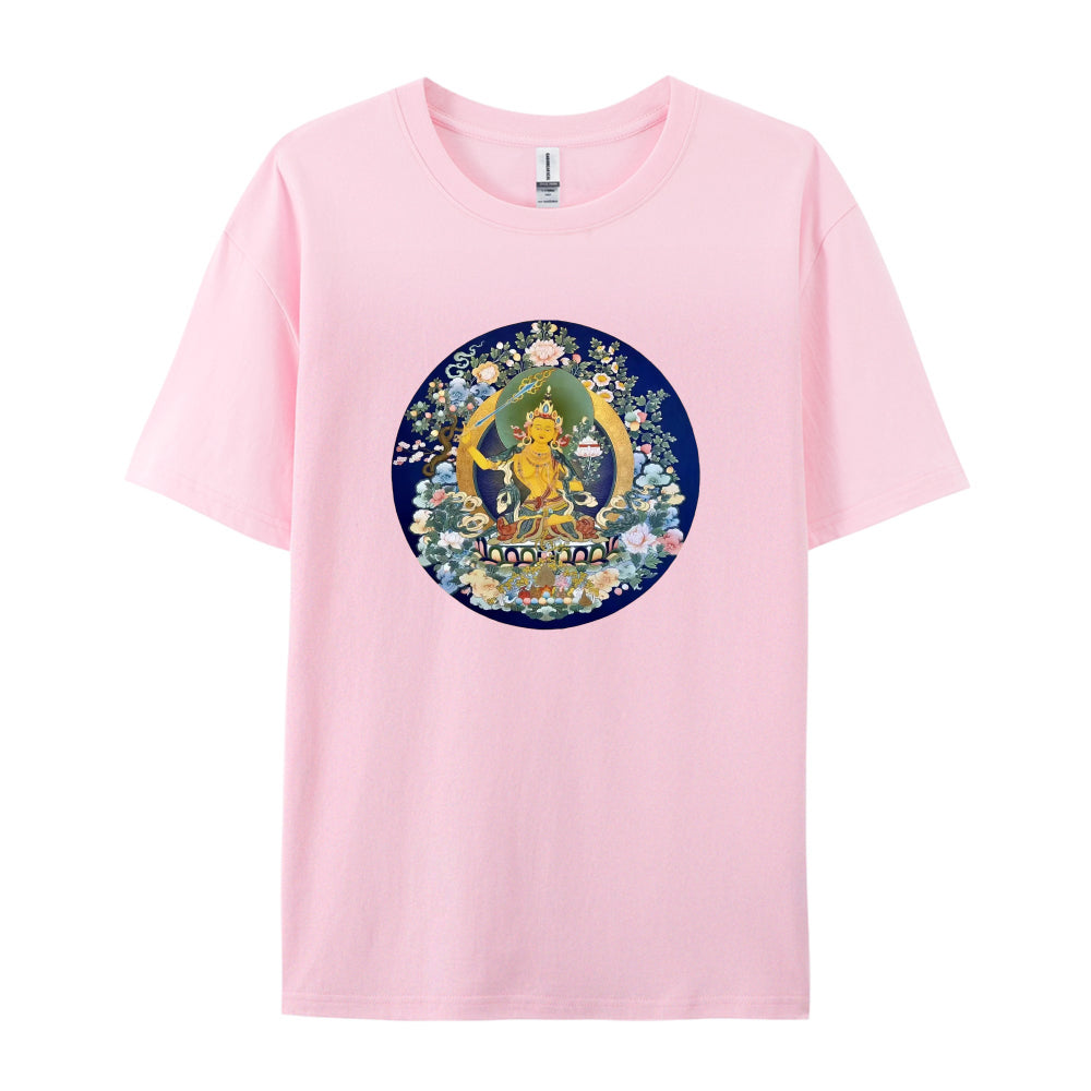 Buddhist Thangka Art T-Shirt Golden Buddha