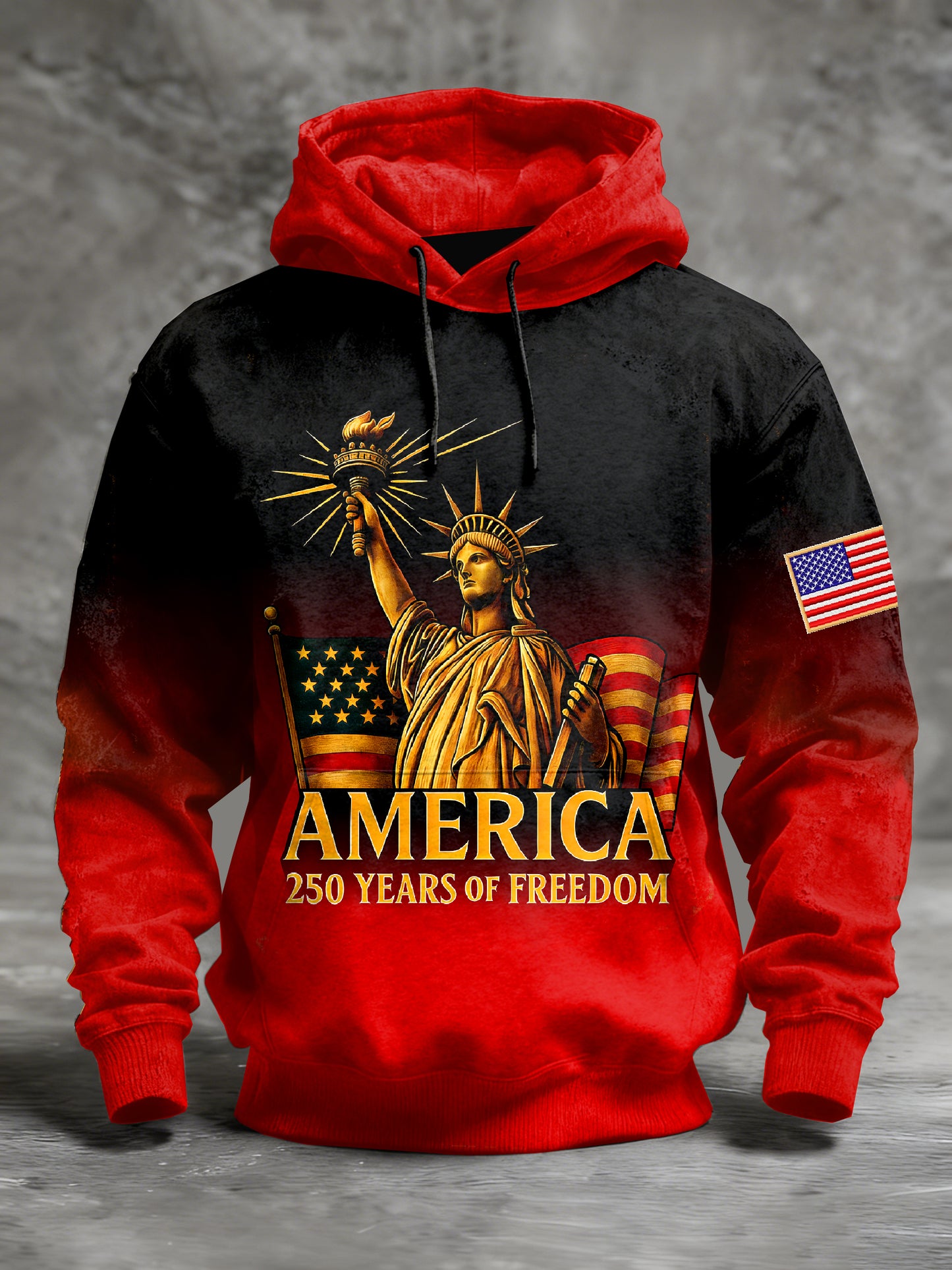 Retro 250th Anniversary Printed Sweatshirt For Men