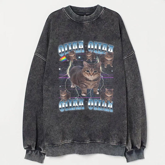 OIIA OIIA CAT Spinning Cat Funny T-Shirt