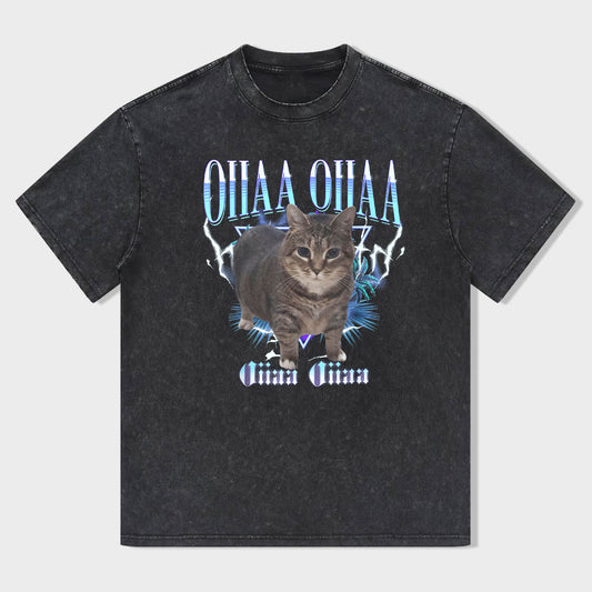 OIIA OIIA CAT Spinning Cat Funny T-Shirt