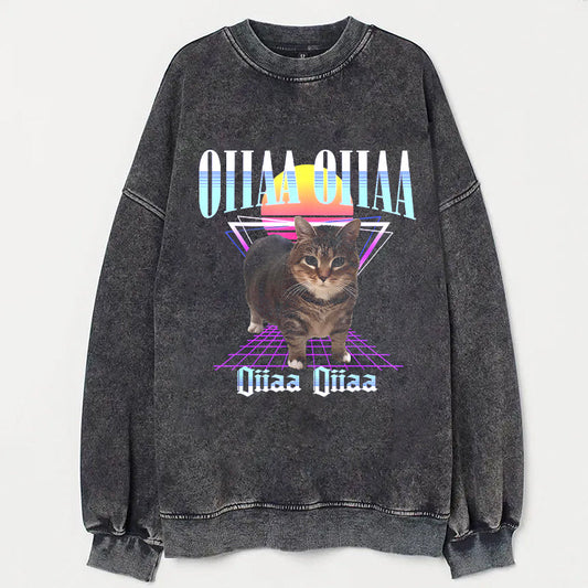 OIIA OIIA CAT Spinning Cat Funny T-Shirt