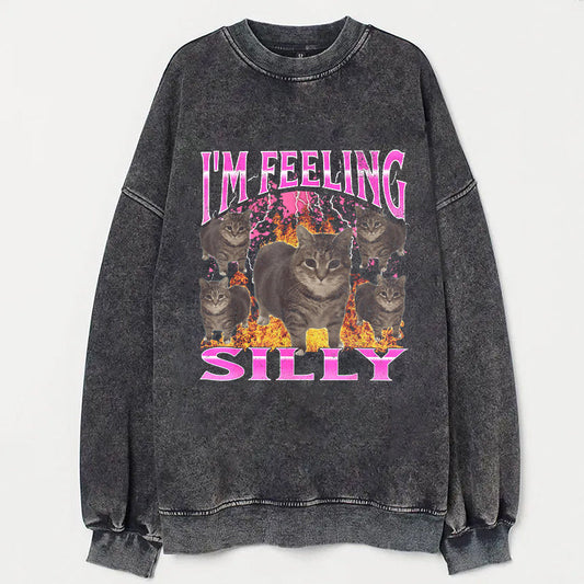 I'm Feeling Silly Funny Oia Oia Cat T-Shirt