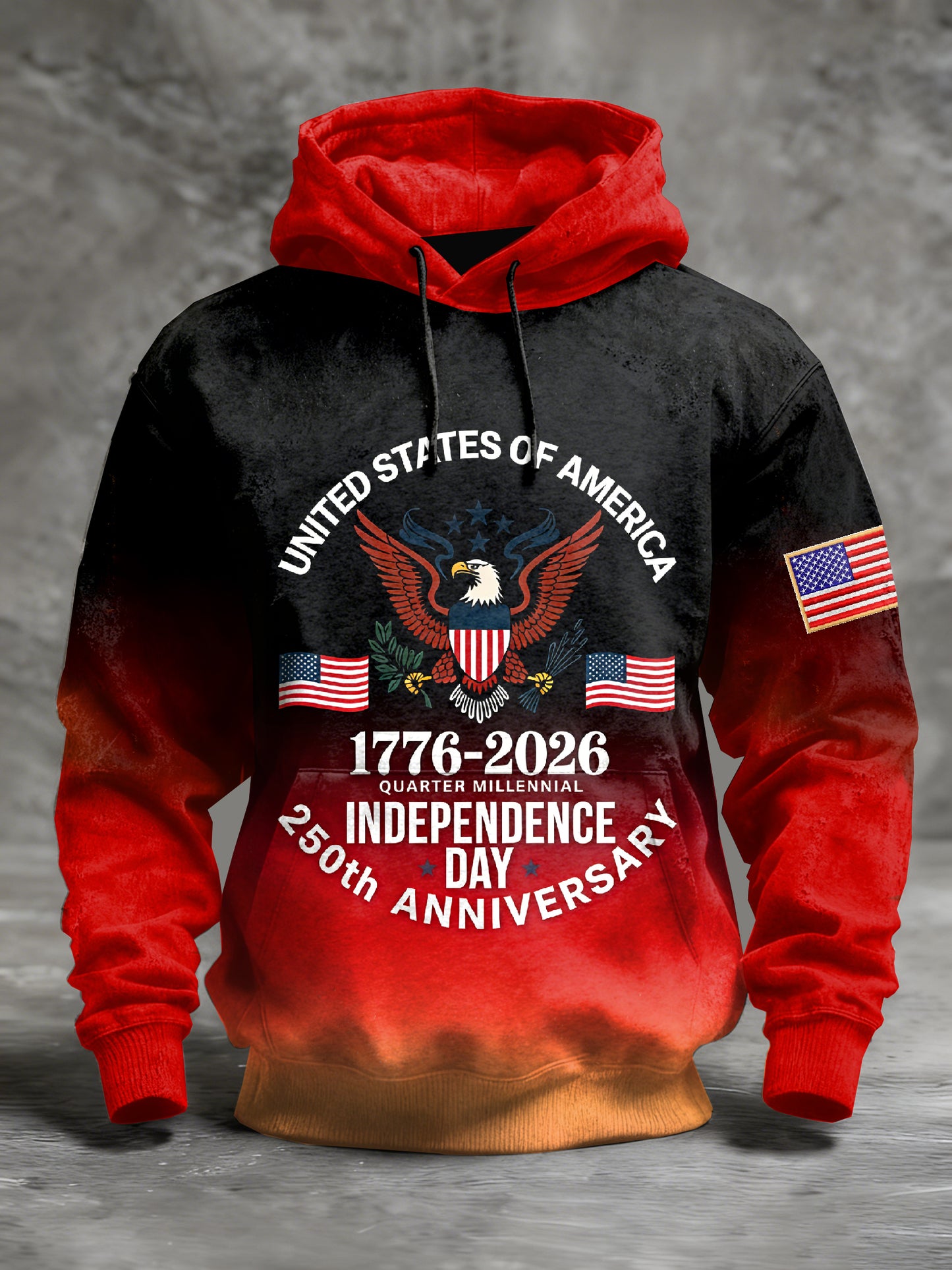 Retro 250th Anniversary Printed Sweatshirt For Men