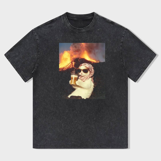 CALM AND COLLECTED CAT T-SHIRT