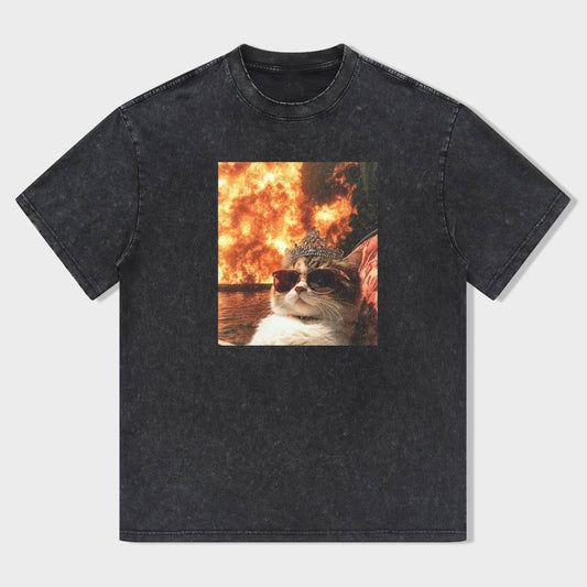 CALM AND COLLECTED CAT T-SHIRT