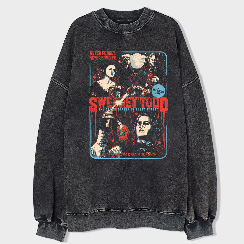 Fleet Street Thriller Acid Wash Sweatshirt - heygraff