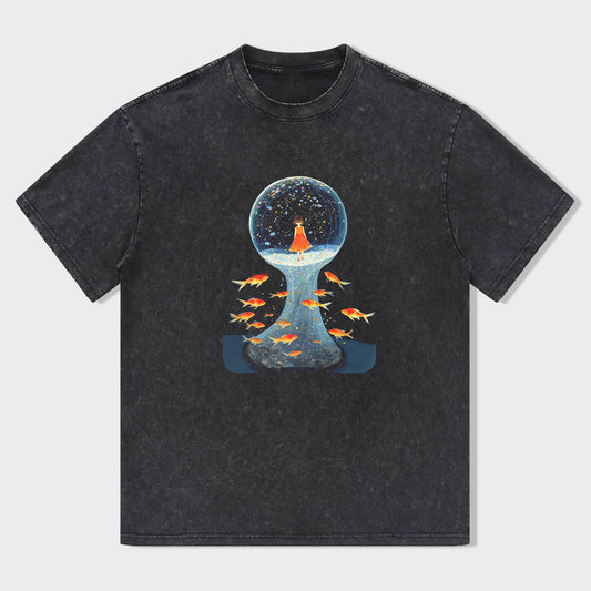 Fish Galaxy Graphic T-Shirt