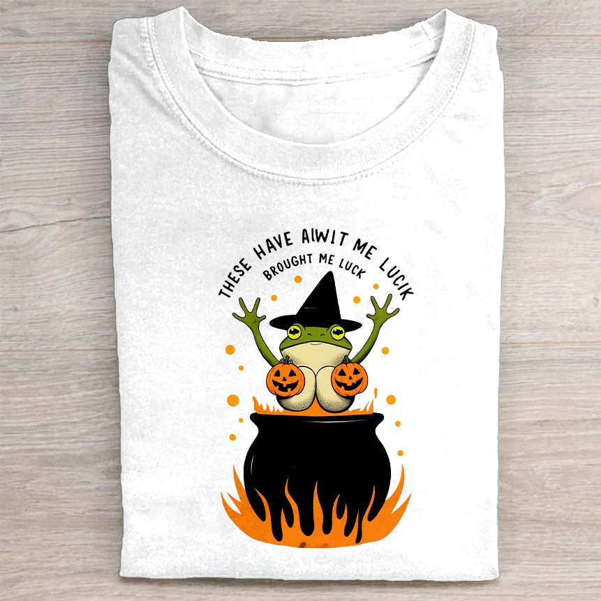 Halloween Witch Cauldron Graphic T-Shirt