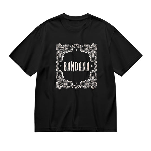 Bandana Graphic Print Black T-Shirt