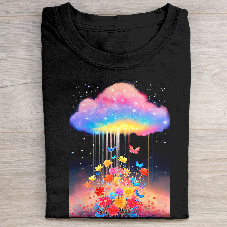 Colorful Cloud Rainbow Print Unisex T-Shirt