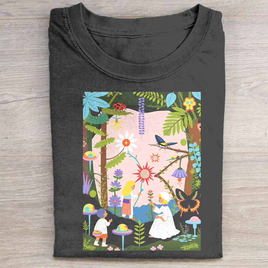 Enchanted Forest Illustration Unisex T-Shirt
