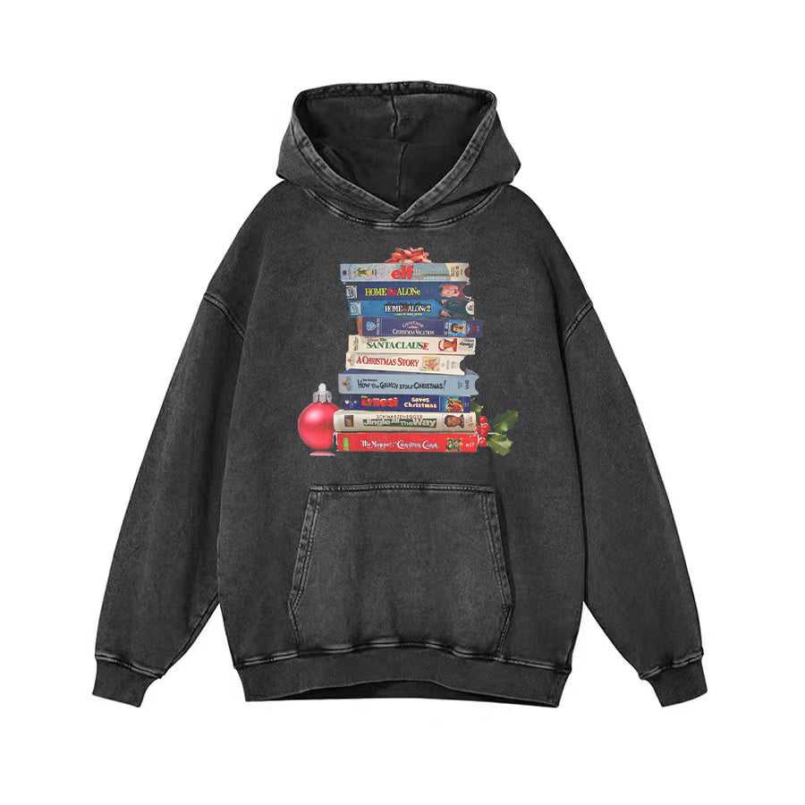 Vintage Christmas Movies Vhs Hoodie - heygraff