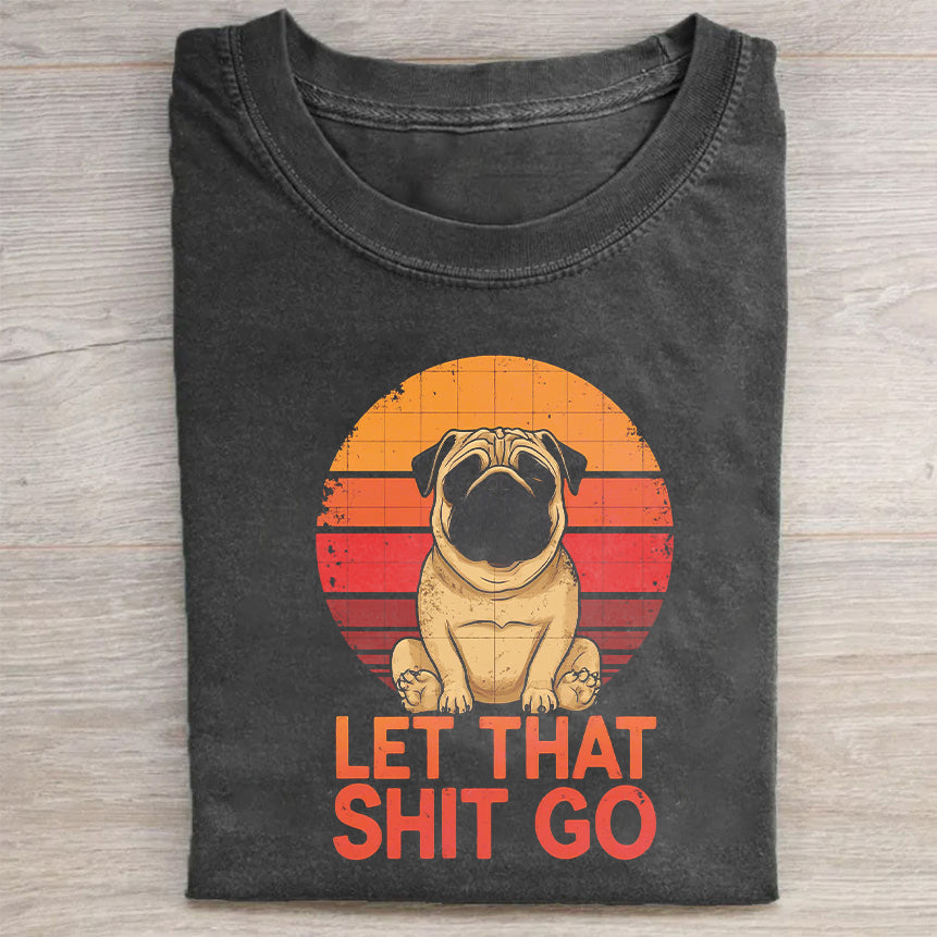 Vintage Pug Sunset Graphic T-Shirt