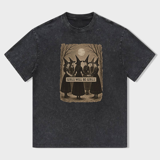 Halloween Girls Will Be Girls Witch Unisex T-shirt