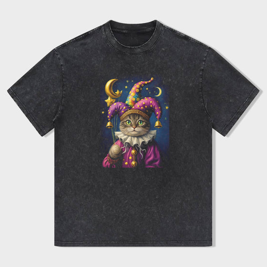 Magical Cat Wizard Graphic T-Shirt
