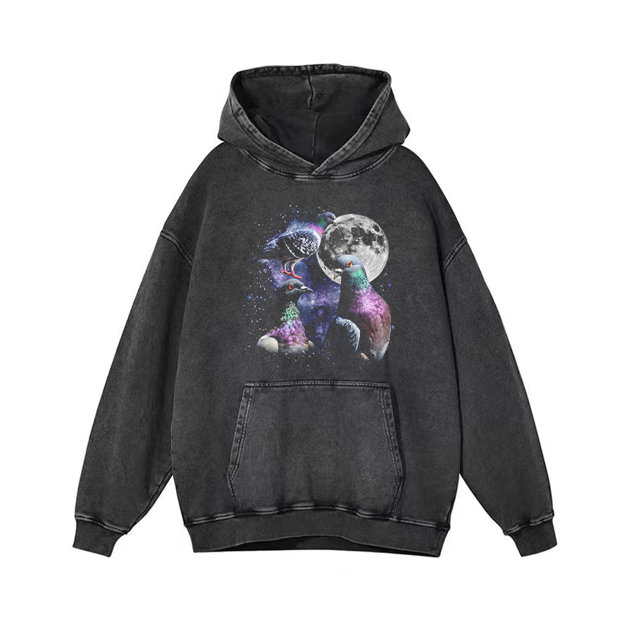 Three Pigeon Retro Graphic T-shirt