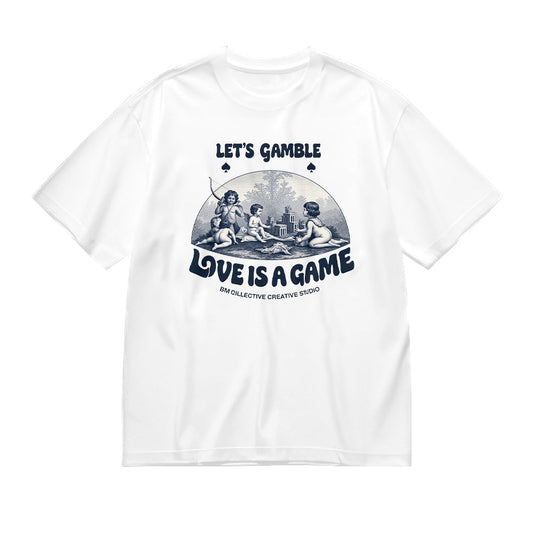 Let's Gamble Love is a Game Vintage Graphic T-Shirt