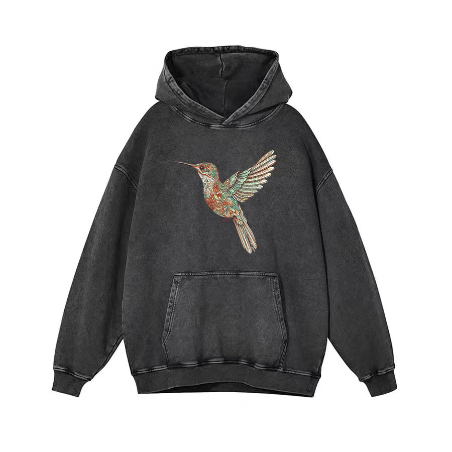 Boho Floral Hummingbird Shirt - heygraff